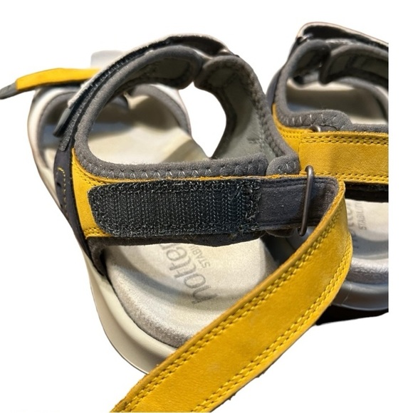 Hotter Stability Walk II Sandals Leather Multi-Color White Yellow Black Size 7 - Picture 6 of 12